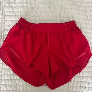 Red Lululemon Hotty Hot Shorts 2.5 8